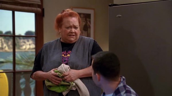 Two and a Half Men S09E05 A Giant Cat Holding a Churro